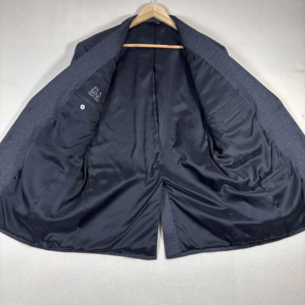 Jos. A. Bank Travelers‎ Collection Wool Sport Jacket Blazer 43R Dark Herringbone